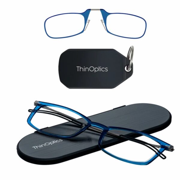 מולטי פק -משקפי קריאה עם מחזיק מפתחות שחור + משקפי ברוקלין עם נרתיק מילנו